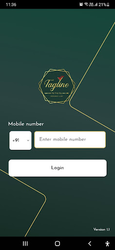 Android application Tagline screenshort