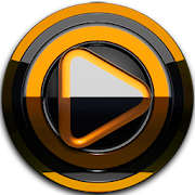 Poweramp skin Black Orange Mod apk son sürüm ücretsiz indir