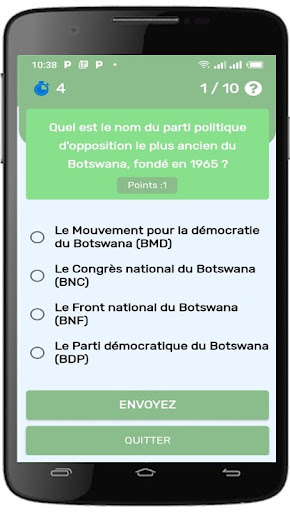 Quiz Bostwana Screen 3