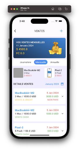 Gestion de Stock Screen 3