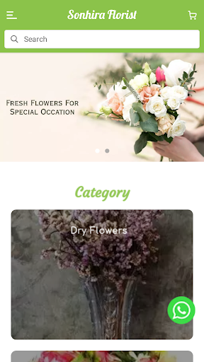 Android application Sonhira Florist screenshort