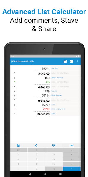 Adding Machine With Tape Calc UI shots 4