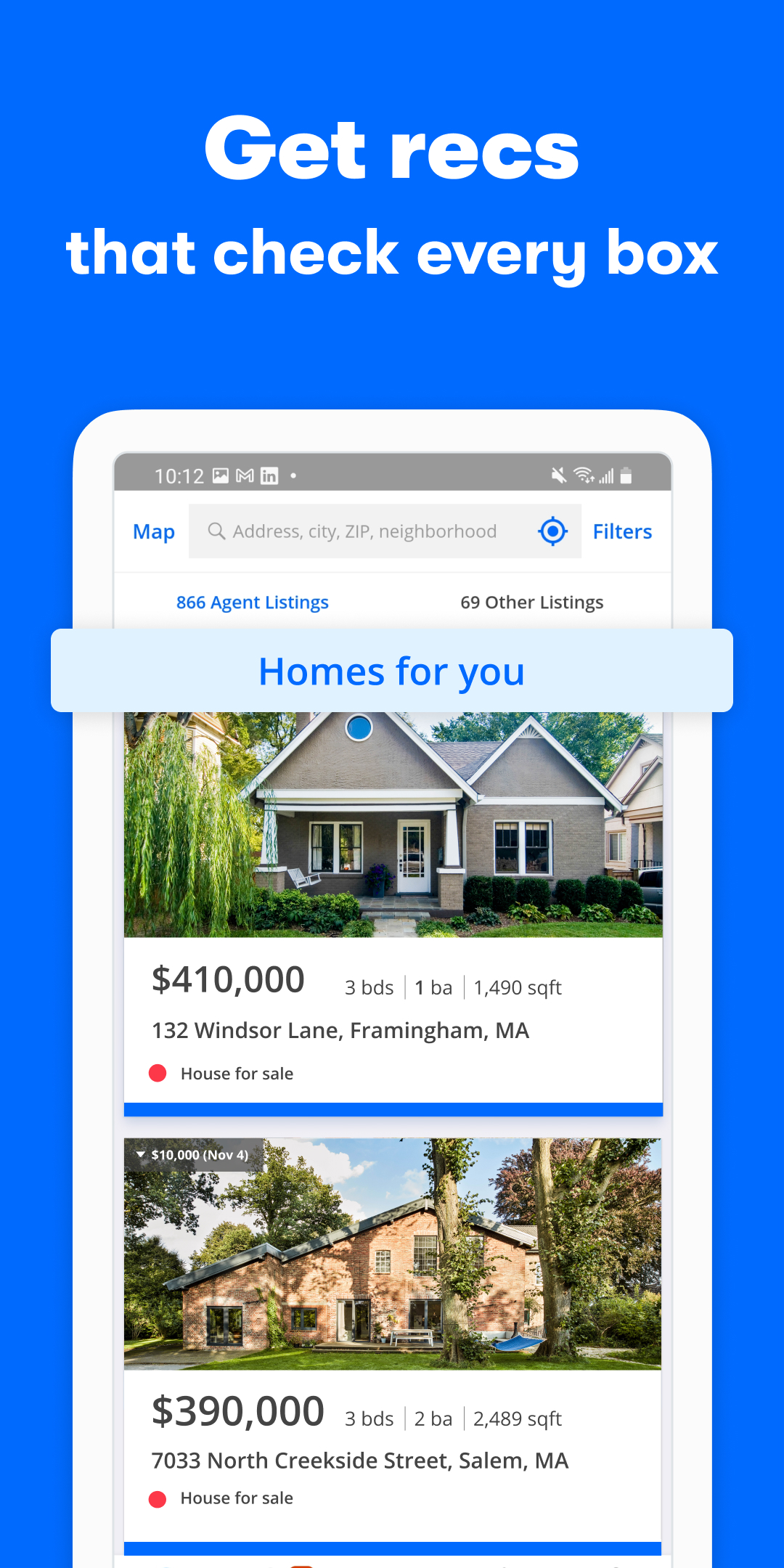 Android application Zillow: Homes For Sale & Rent screenshort