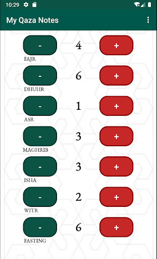 Android application Qaza Prayer Namaz - Prayer and screenshort