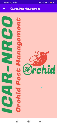 Android application Orchid Pest Management screenshort