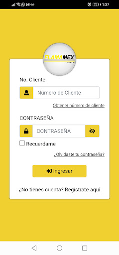Android application Flamamex Pedidos screenshort
