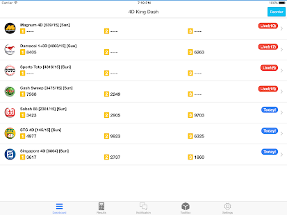 4D King Live 4D Results Screenshot