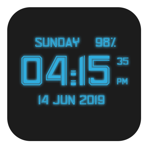 Digital Clock Wallpaper Logo