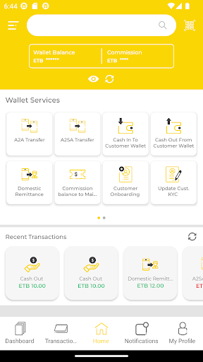 Wallet Birr Agent Screen 2