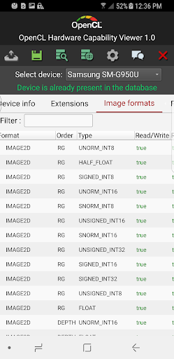 Hardware CapsViewer for OpenCL Screen 3