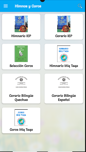 Android application Himnario y Corario IEP screenshort