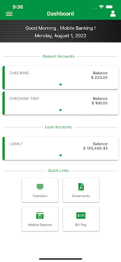 EZ Mobile Banking Screen 3