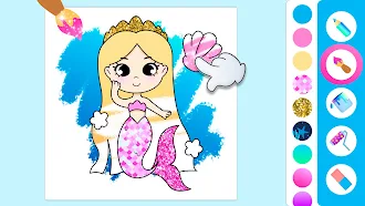Game screenshot Mermaid Coloring Games Kids 0+ mod apk