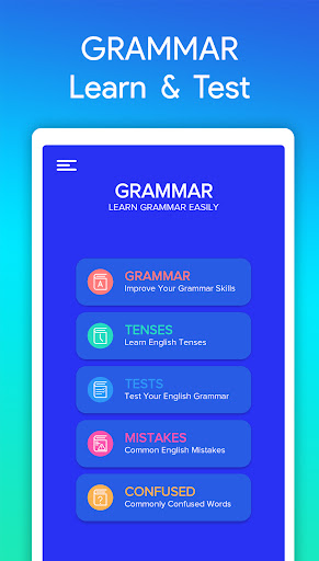 Screenshot of English Grammar: Learn & Test
