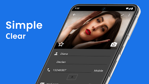 Screenshot of Contacts app for Android
