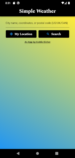 Android application Simple Weather screenshort
