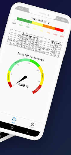 BMR Calculator-Weight Tracker Screen 2