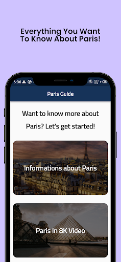 Android application Paris Guide screenshort