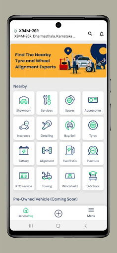 Android application ServicePlug-Nearby Mechanics screenshort