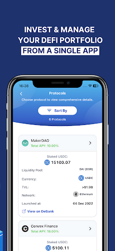 Return Finance: Earn on DeFi Screen 3