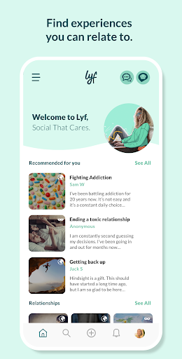 Screenshot of Lyf App - Social That Cares