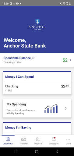 Anchor State Bank Mobile Screen 3
