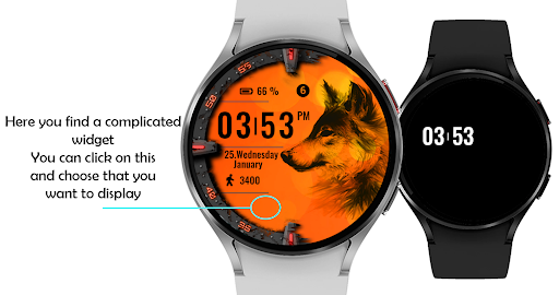 Orange Fox Watch Face Screen 3