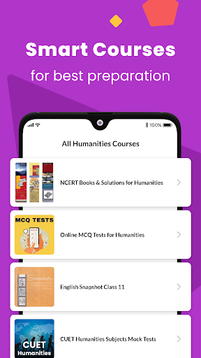 Screenshot of Humanities/Arts Class11/12 App
