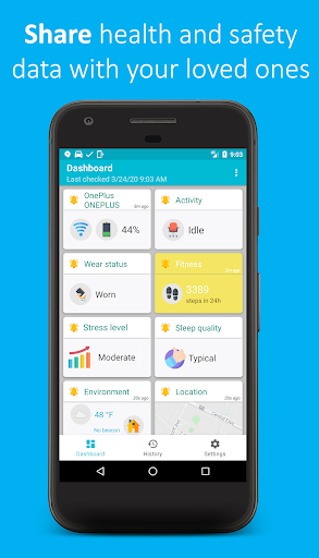 Android application Peace of Mind: Patient screenshort