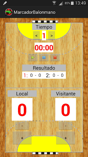 Android application MarcadorBalonmano screenshort