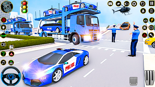 US Police Car Transport Games