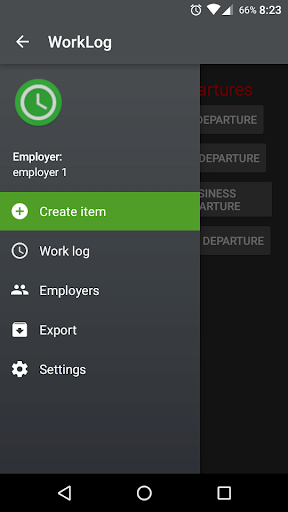 Android application WorkLog screenshort