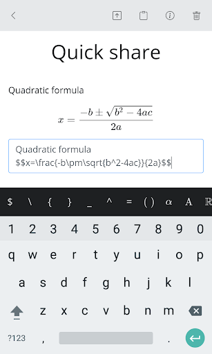 Android application TeXEditor LaTeX Math Flashcard screenshort