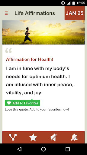 Life Change Affirmations Daily Screen 2