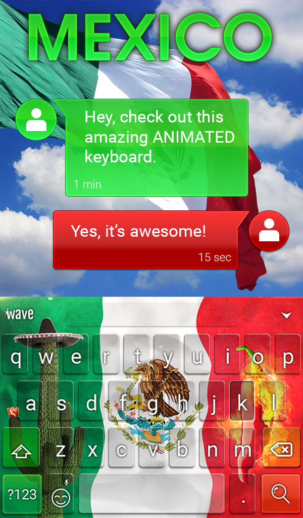 Android application Mexico Animated Keyboard screenshort