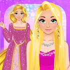 Long Golden Hair Princess Dress up game 1.1.2
