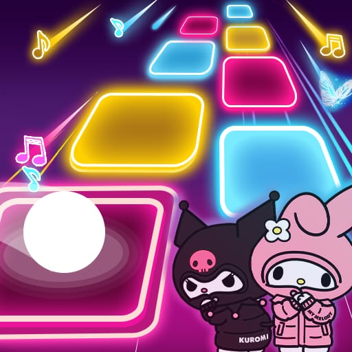 Sanrio Kuromi Cute Tiles Music Logo