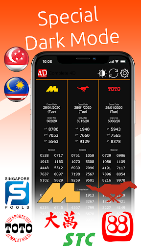 Android application Complete 4D Malaysia Singapore screenshort
