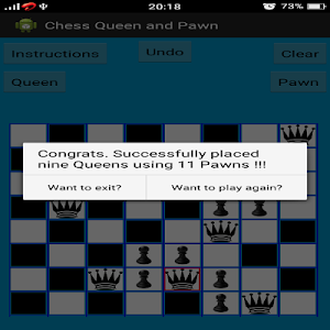 Chess Queen and Pawn Problem Unknown