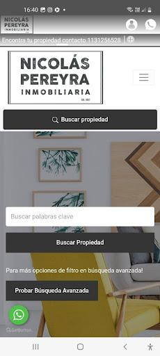 Android application Nicolas Pereyra Inmobiliaria screenshort