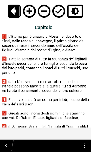 Android application Bibbia in italiano screenshort