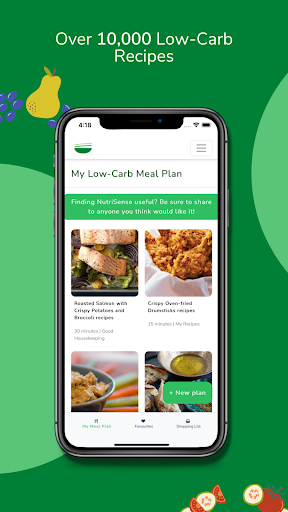 Android application NutriSense Low-carb Recipes screenshort
