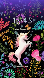 Unicorn in Forest - Wallpaper