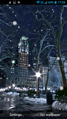 雪の夜の街ライブ壁紙 Androidアプリ Applion