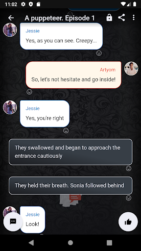Android application Mistory: Text Chat Story Maker screenshort