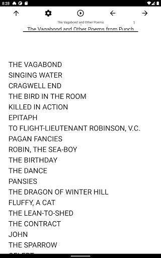 Book, The Vagabond and Other P Screen 3