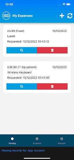 Android application SGW 5D Expenses screenshort