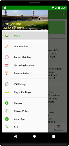 Android application Live CricInfo - Live Scores screenshort