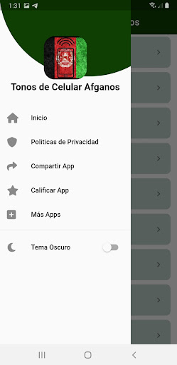 Android application Afghan Ringtones screenshort