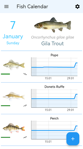 Android application Fish Planet Calendar screenshort